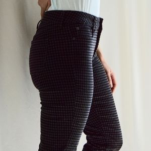 Gray/ Black Plaid Skinny Pants, Size 2